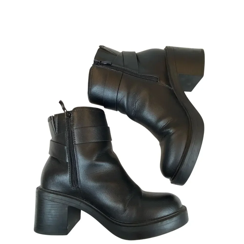 Torrid Faux Leather Booties Extra Wide Women's 7.5 WW